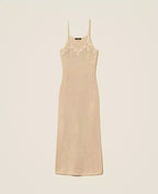 Vestido longo com aplicações florais TWINSET