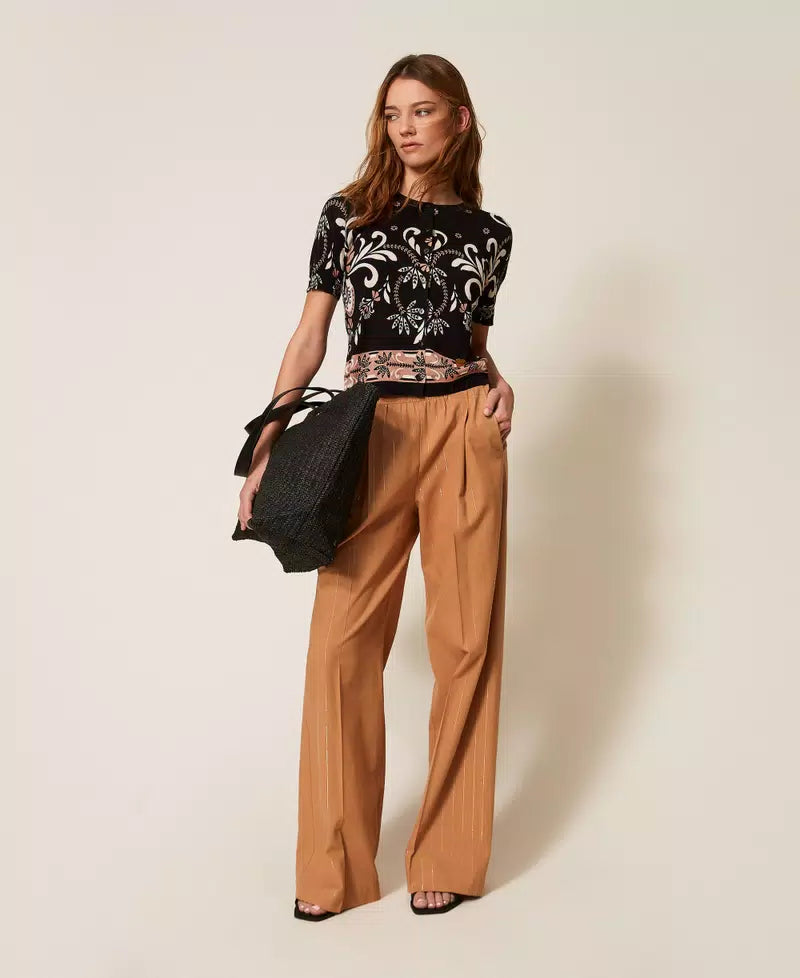 Cardigan de malha com estampa TWINSET