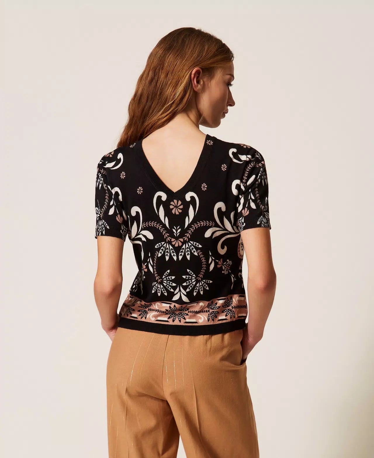 Cardigan de malha com estampa TWINSET