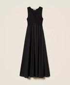 Vestido longo com corpete de malha TWINSET