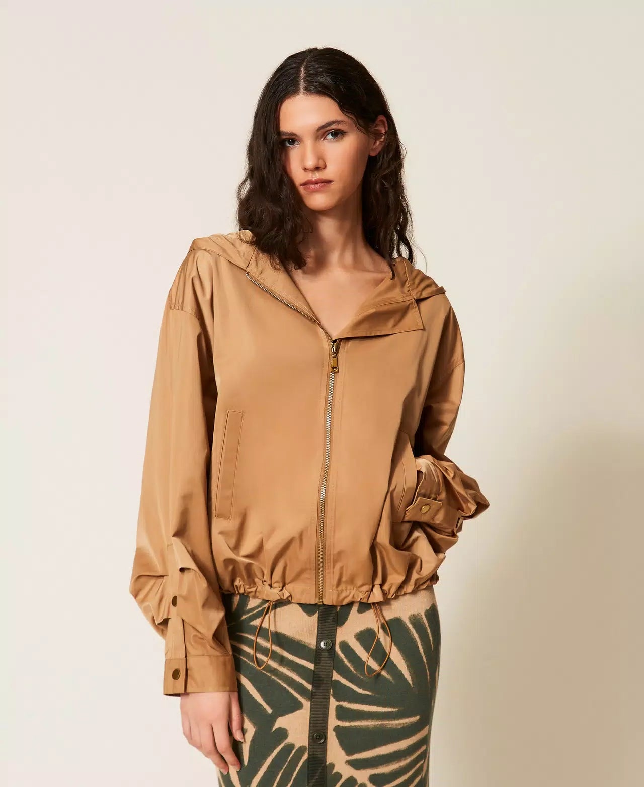 Casaco tafetá com franzidos TWINSET