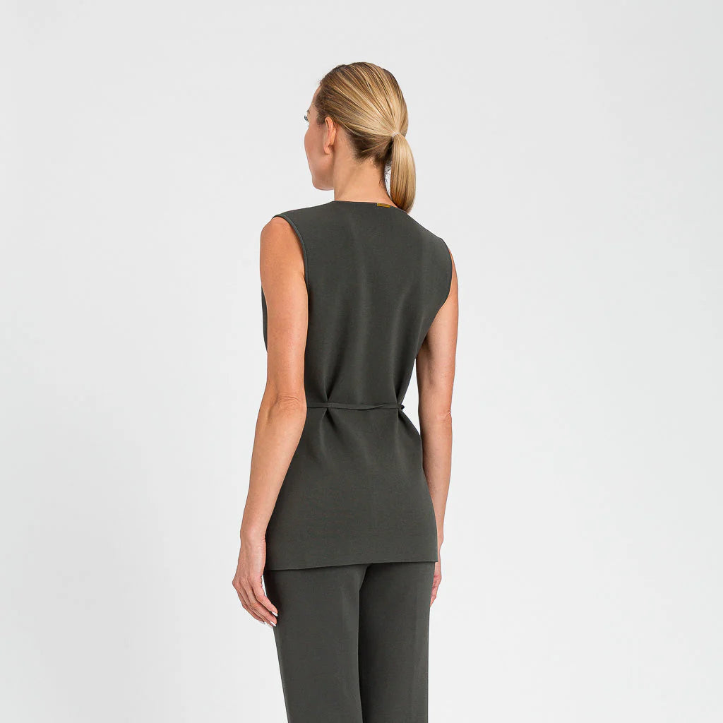 Colete de malha com cinto fino TWINSET