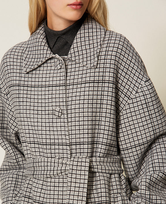 Sobretudo clássico xadrez TWINSET ACTITUDE