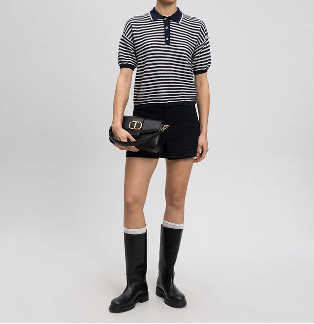 Polo com listras lurex TWINSET ACTITUDE