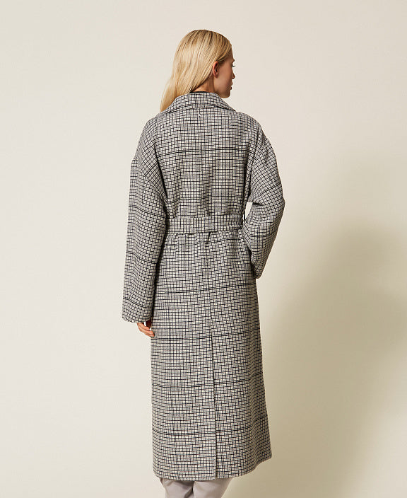 Sobretudo clássico xadrez TWINSET ACTITUDE