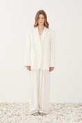 Blazer Oversized Branco em Liocel ELEH