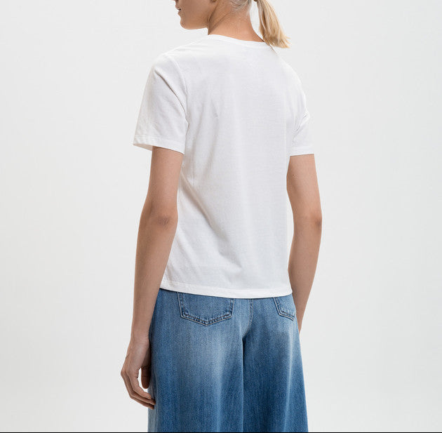 T-shirt com logo floral TWINSET