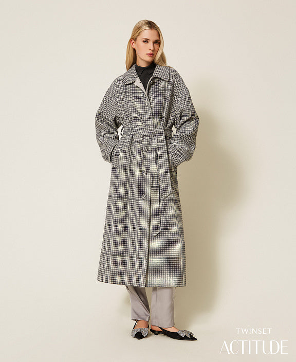 Sobretudo clássico xadrez TWINSET ACTITUDE