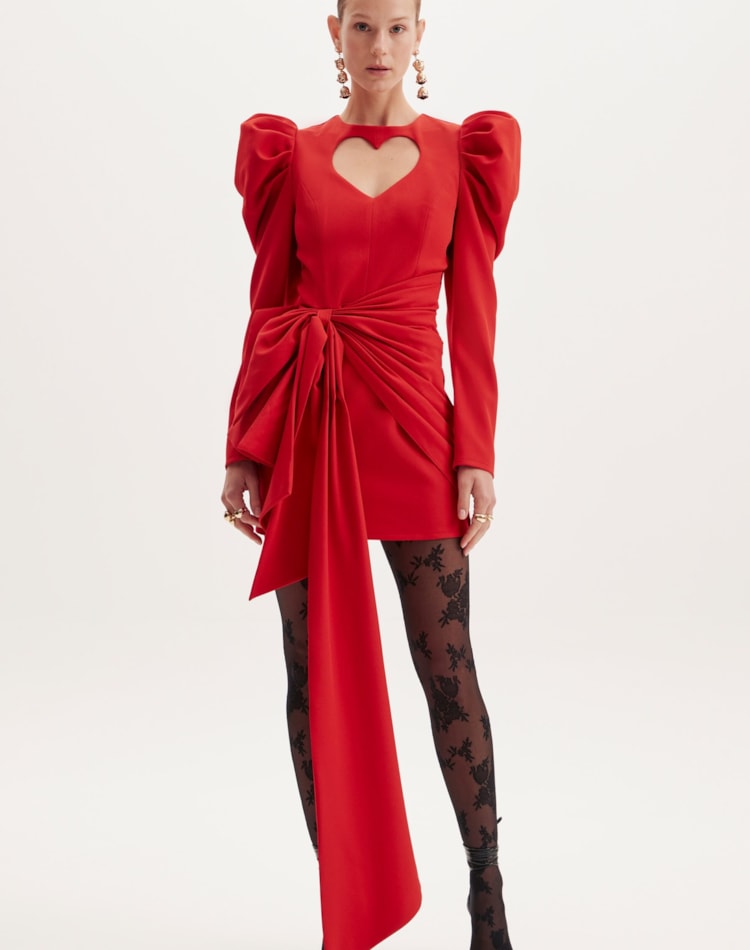 Vestido com decote formato de coração LANÇA PERFUME