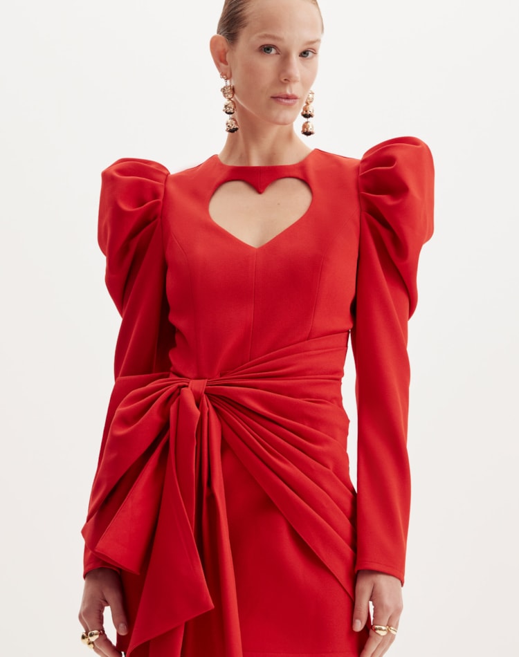 Vestido com decote formato de coração LANÇA PERFUME