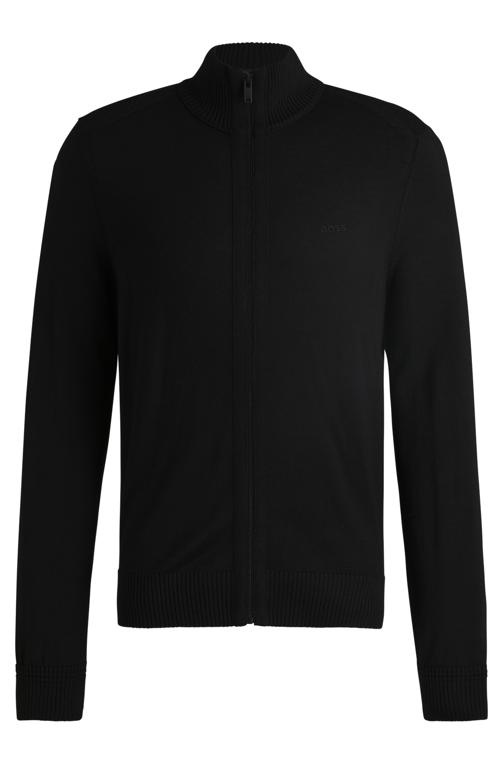 Cardigan lã Logo BOSS bordado