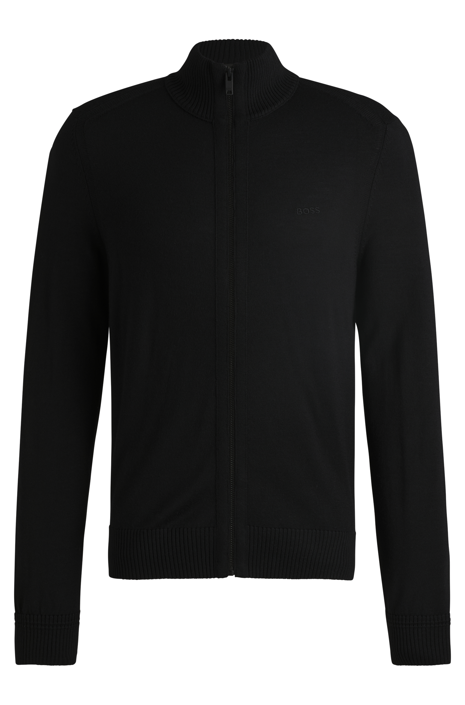 Cardigan lã Logo BOSS bordado