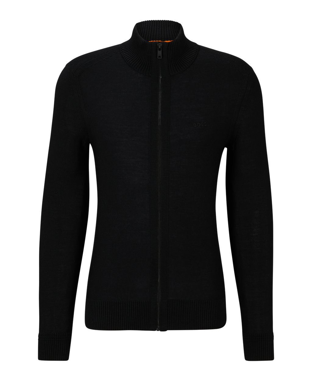 Cardigan lã Logo BOSS bordado