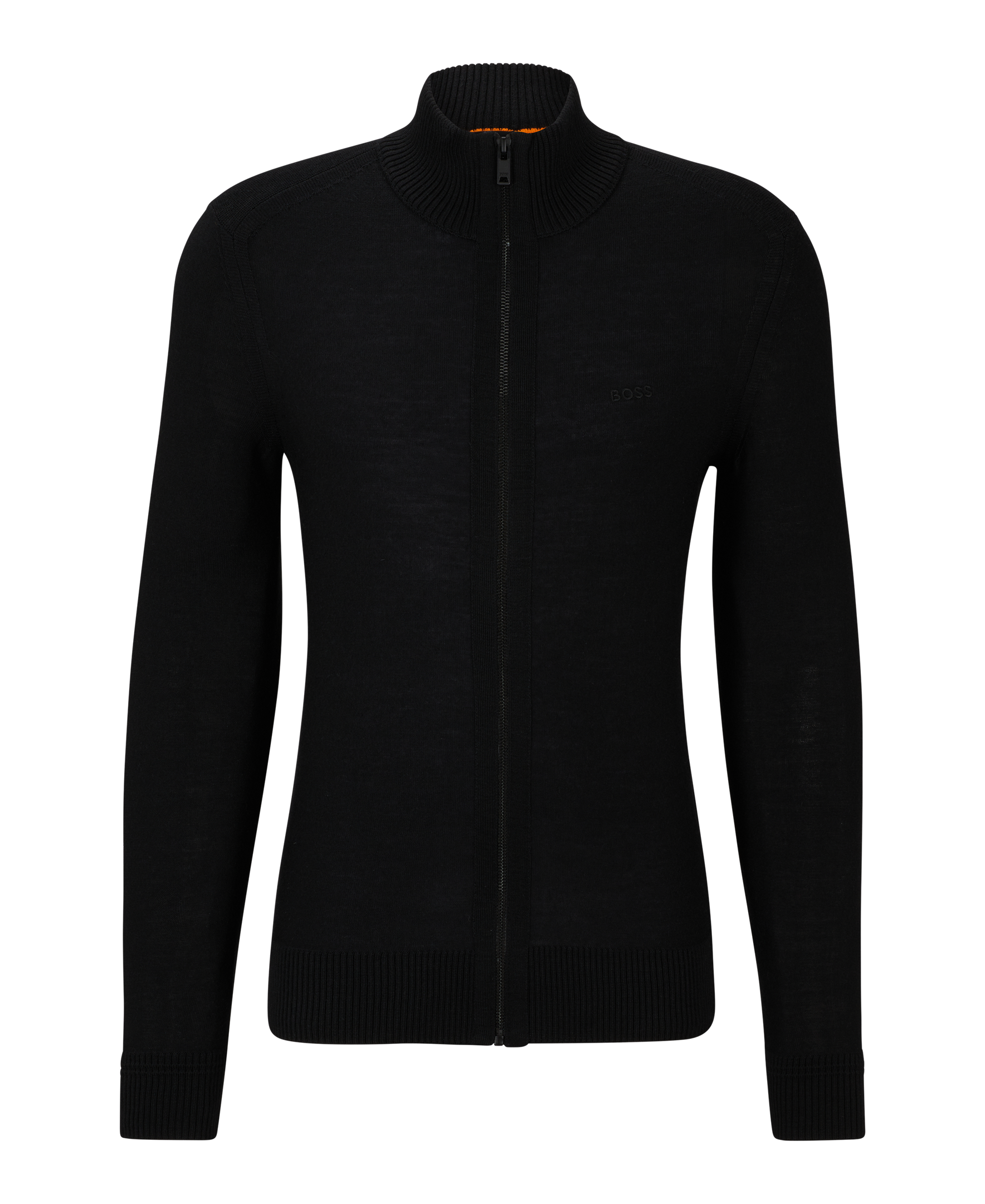 Cardigan lã Logo BOSS bordado