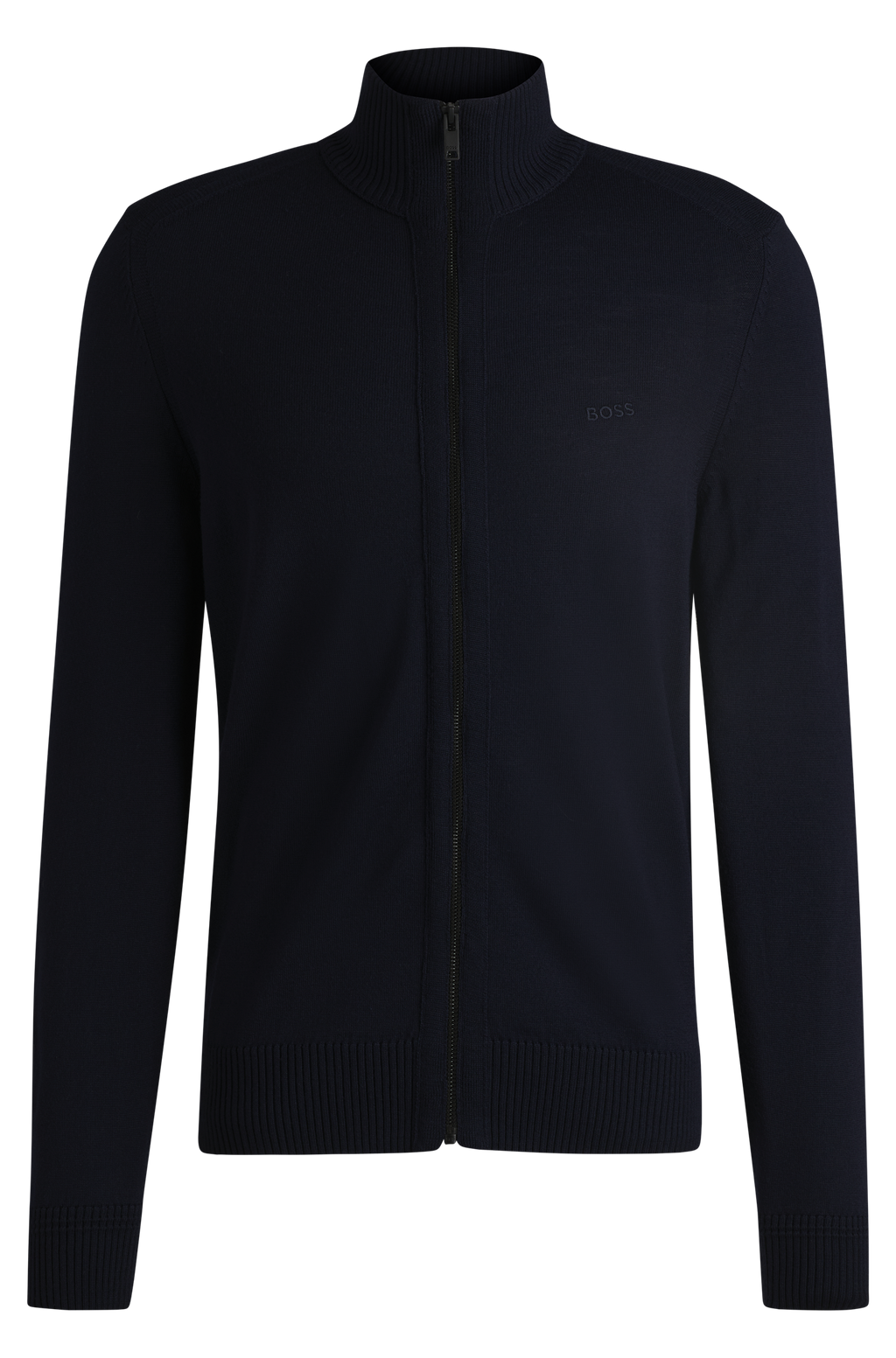 Cardigan lã Logo BOSS bordado