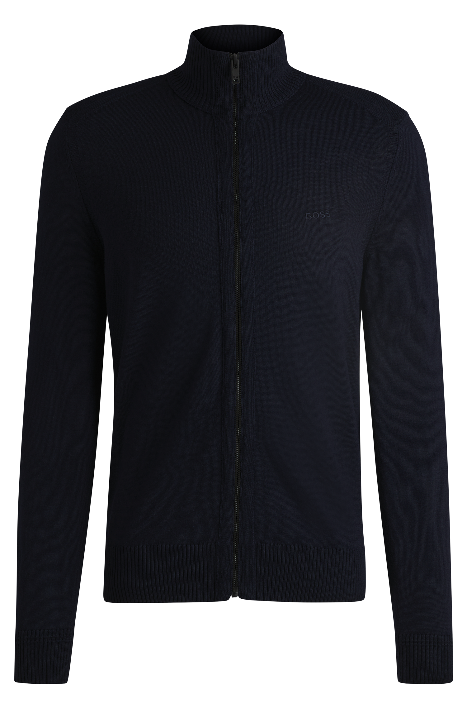 Cardigan lã Logo BOSS bordado