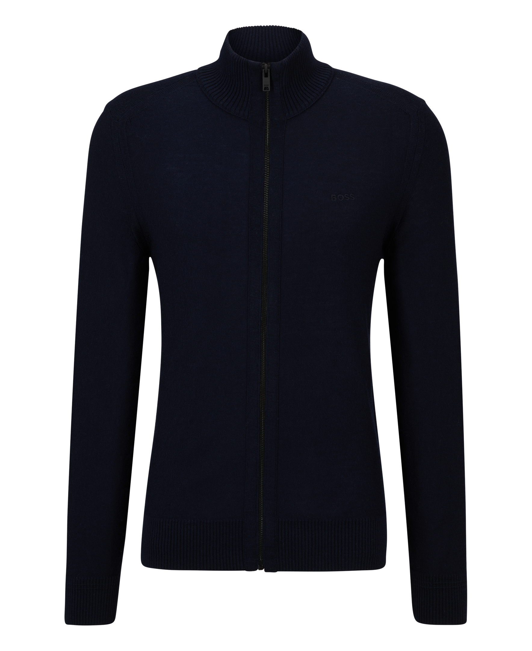 Cardigan lã Logo BOSS bordado