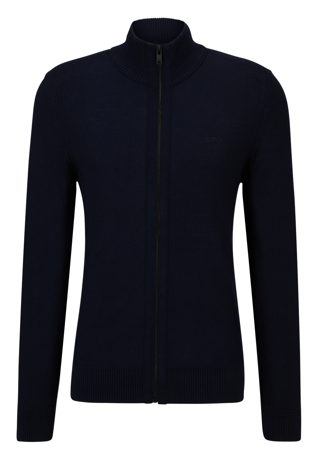 Cardigan lã Logo BOSS bordado