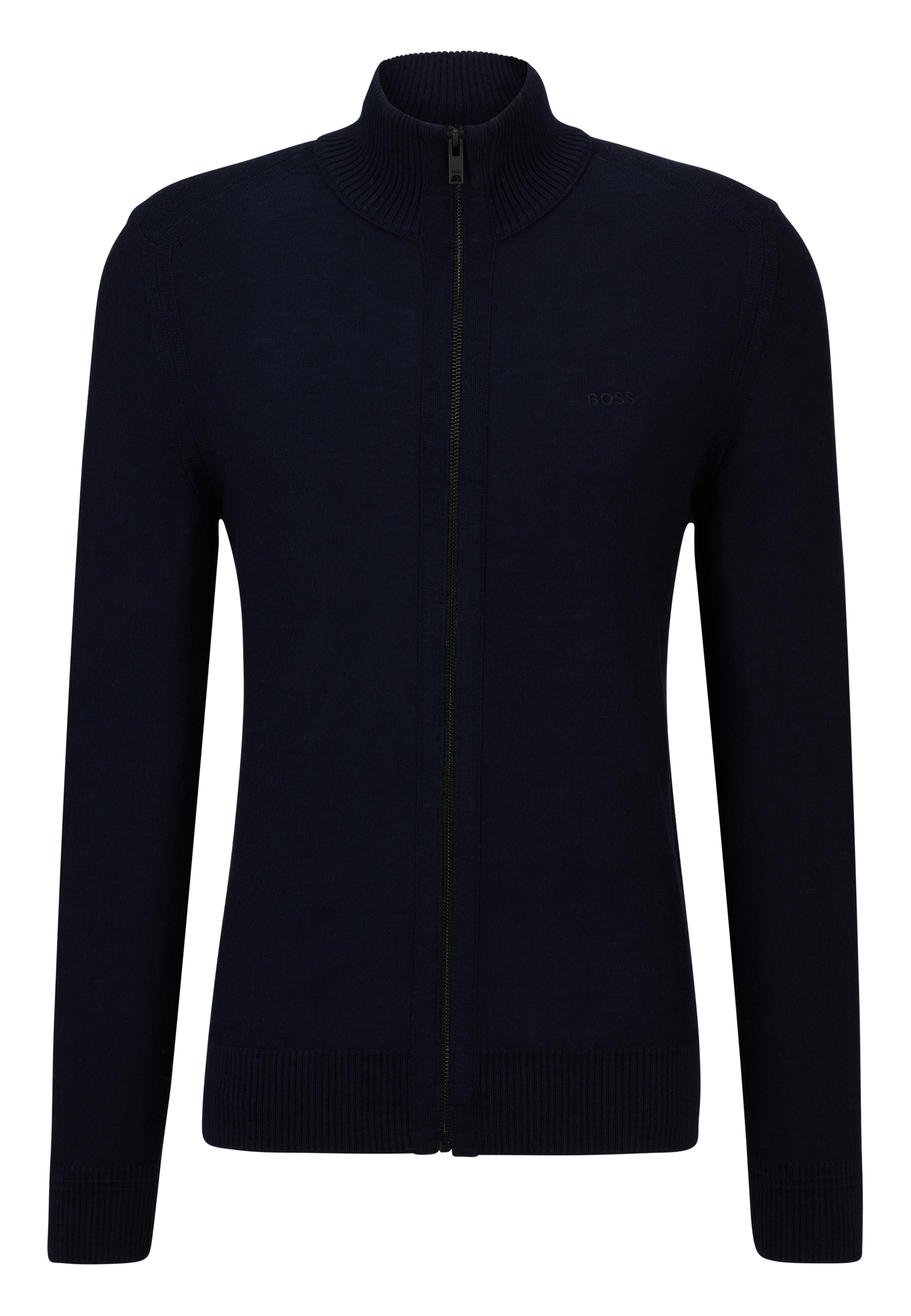 Cardigan lã Logo BOSS bordado