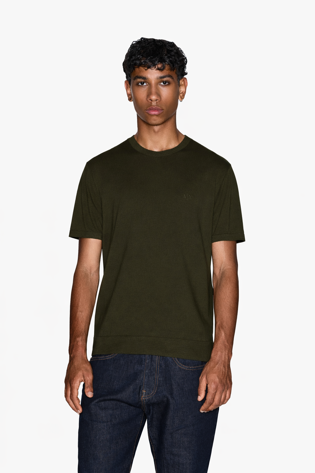 T-shirt de malha Armani Exchange