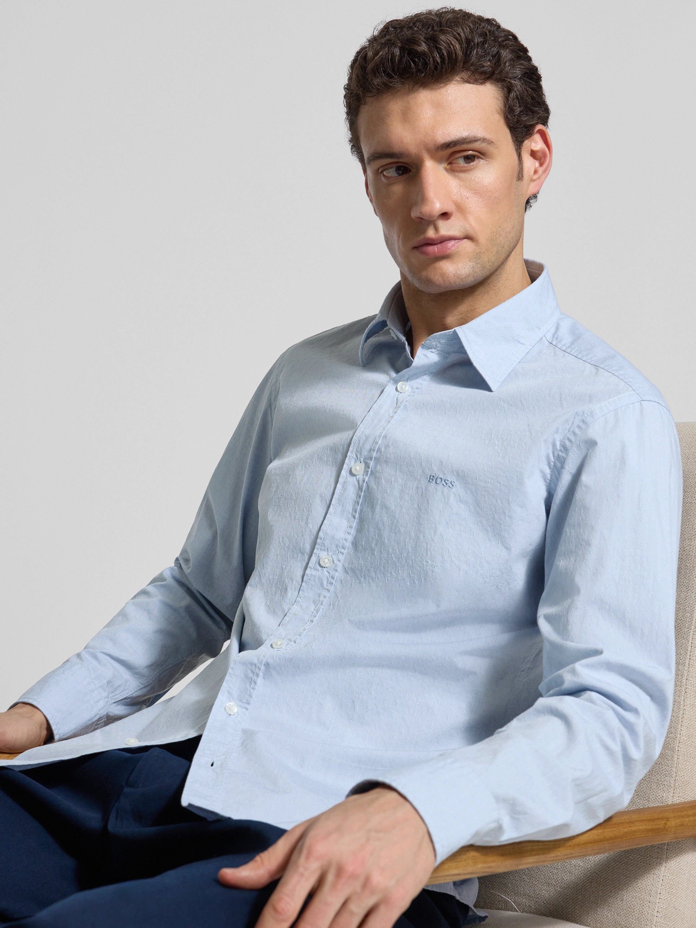 Camisa com padrão discreto BOSS