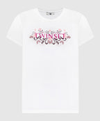T-shirt com logo floral TWINSET