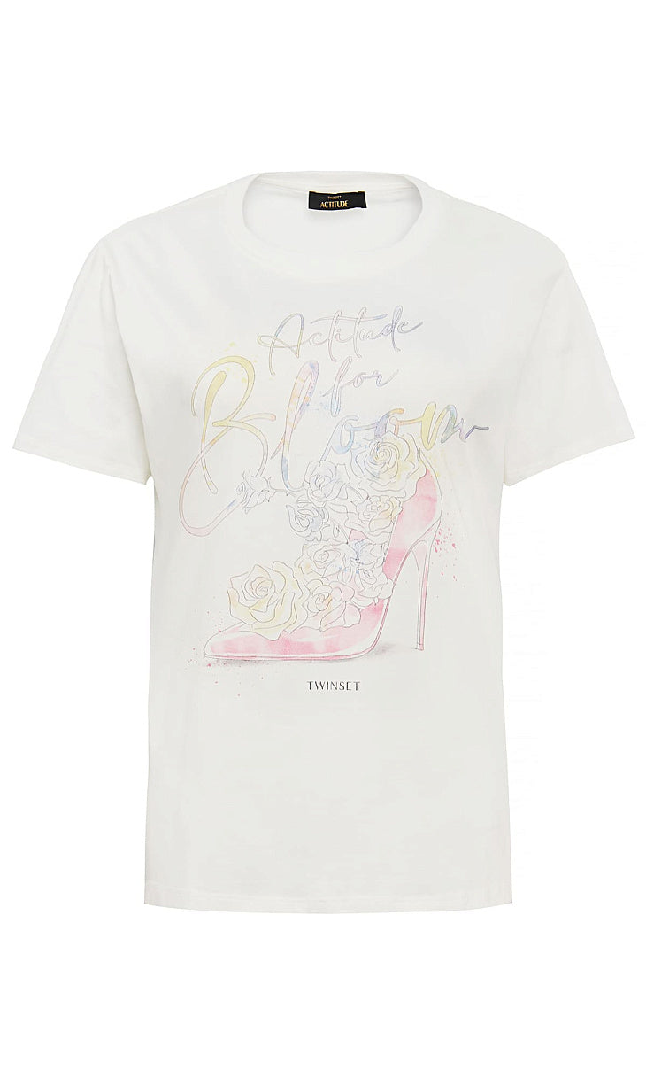 T-shirt com estampa TWINSET ACTITUDE