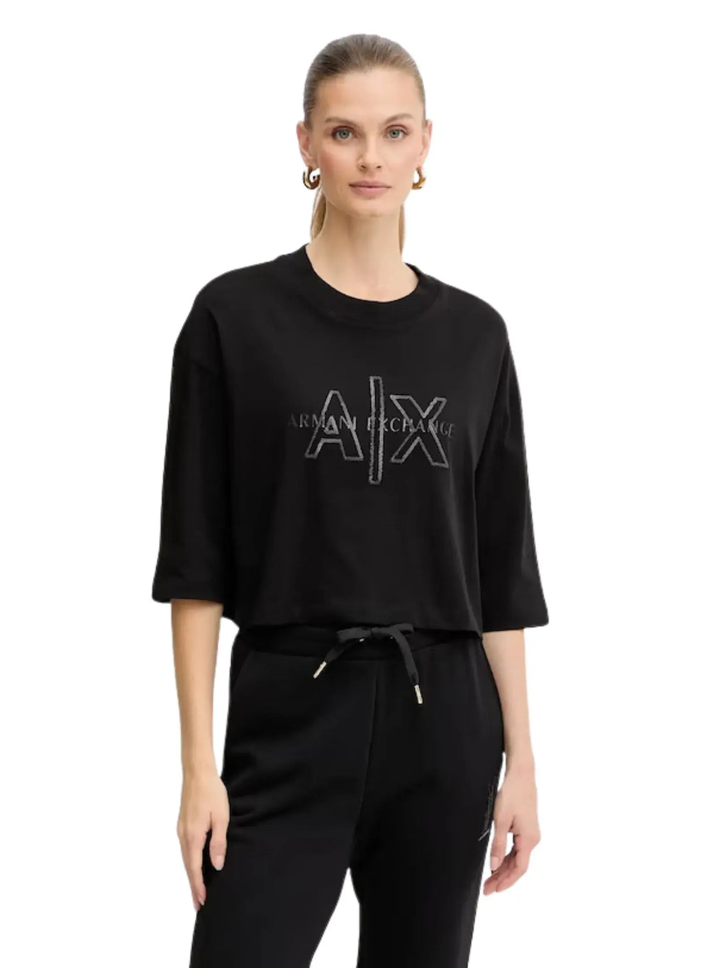 T-shirt cropped oversized Armani Exchange