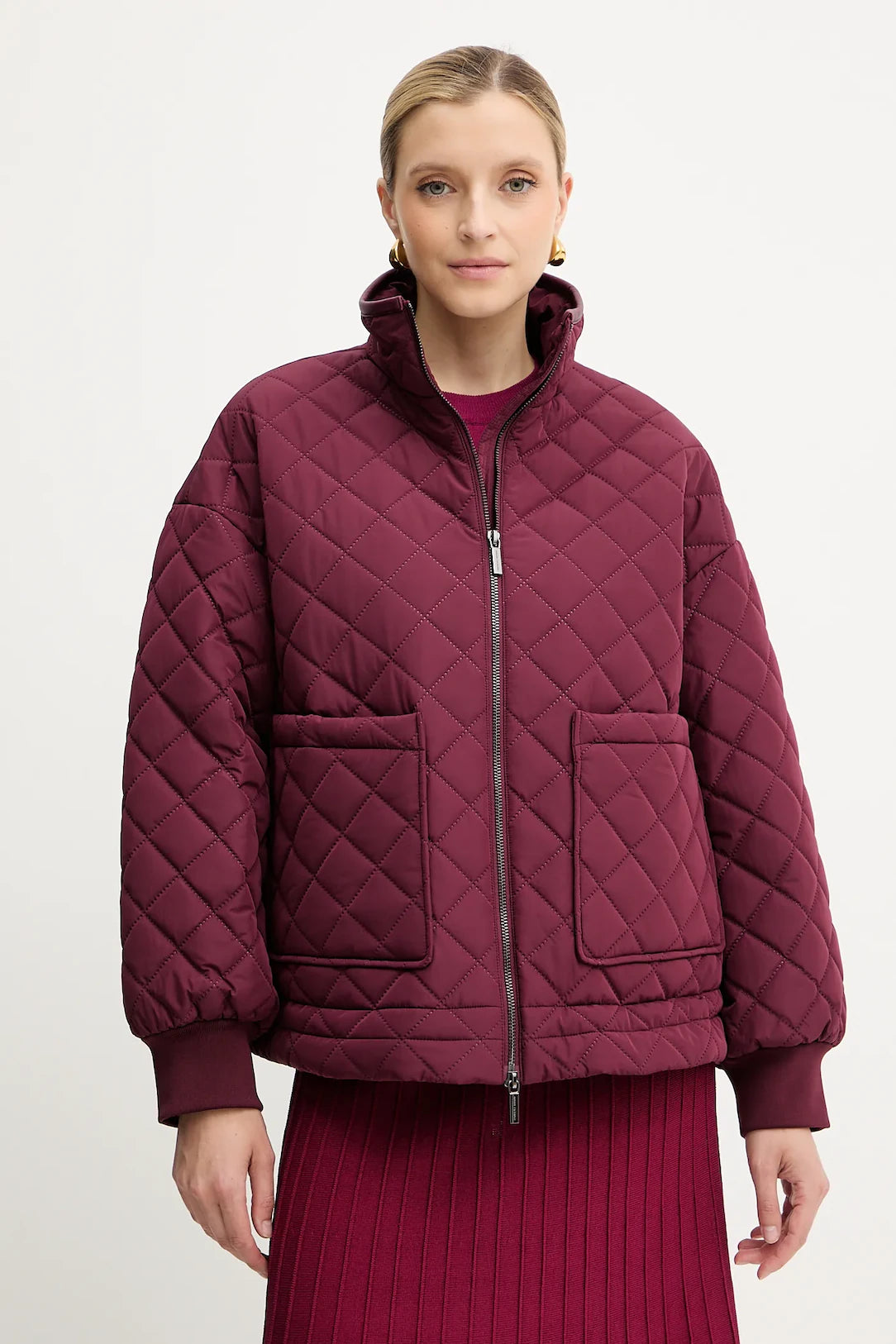 Casaco acolchoado em losangos Armani Exchange