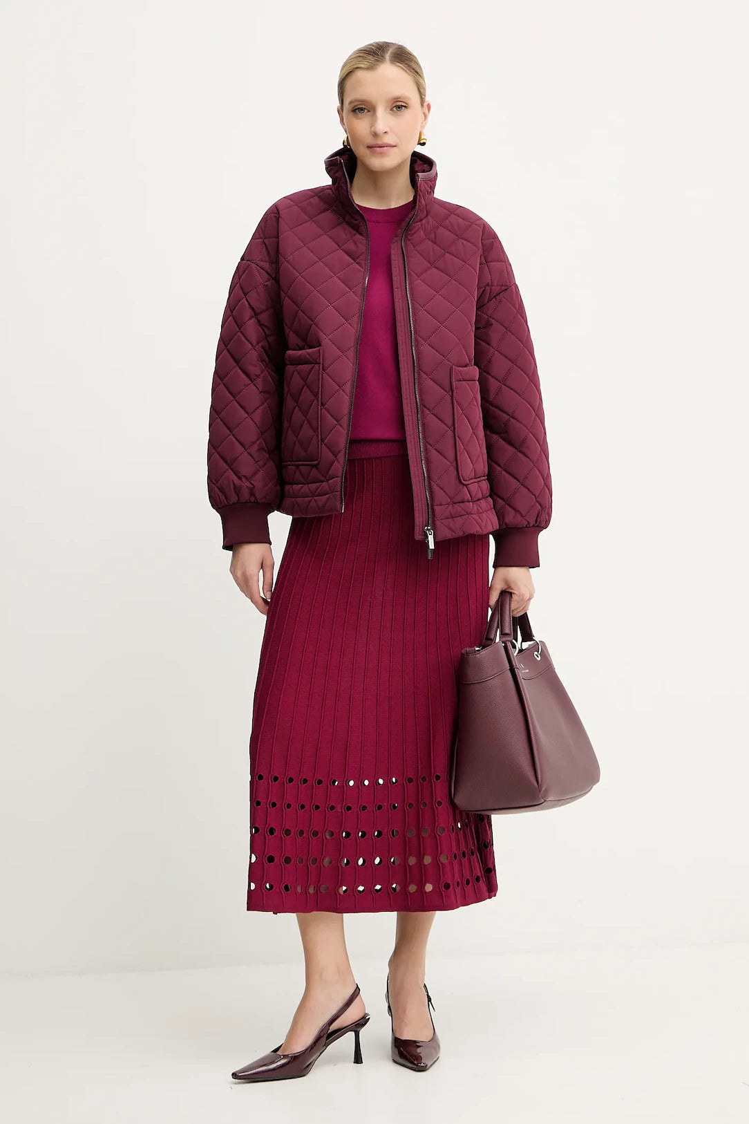 Casaco acolchoado em losangos Armani Exchange