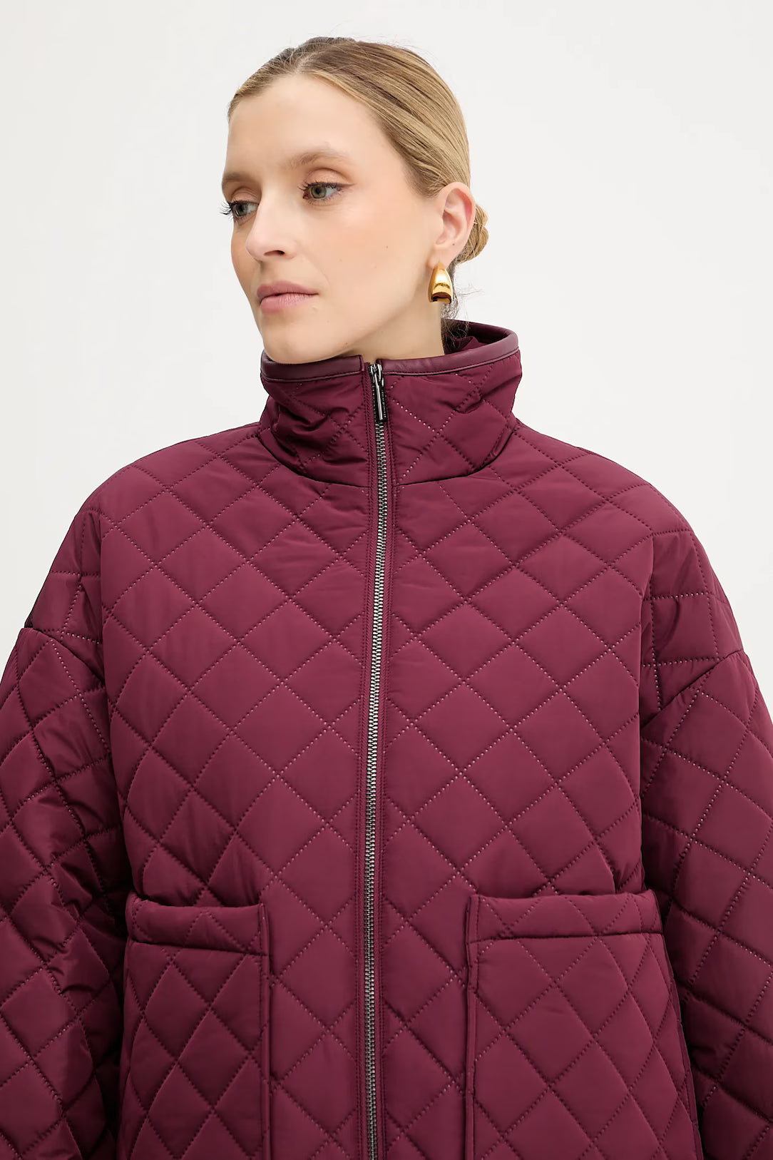 Casaco acolchoado em losangos Armani Exchange