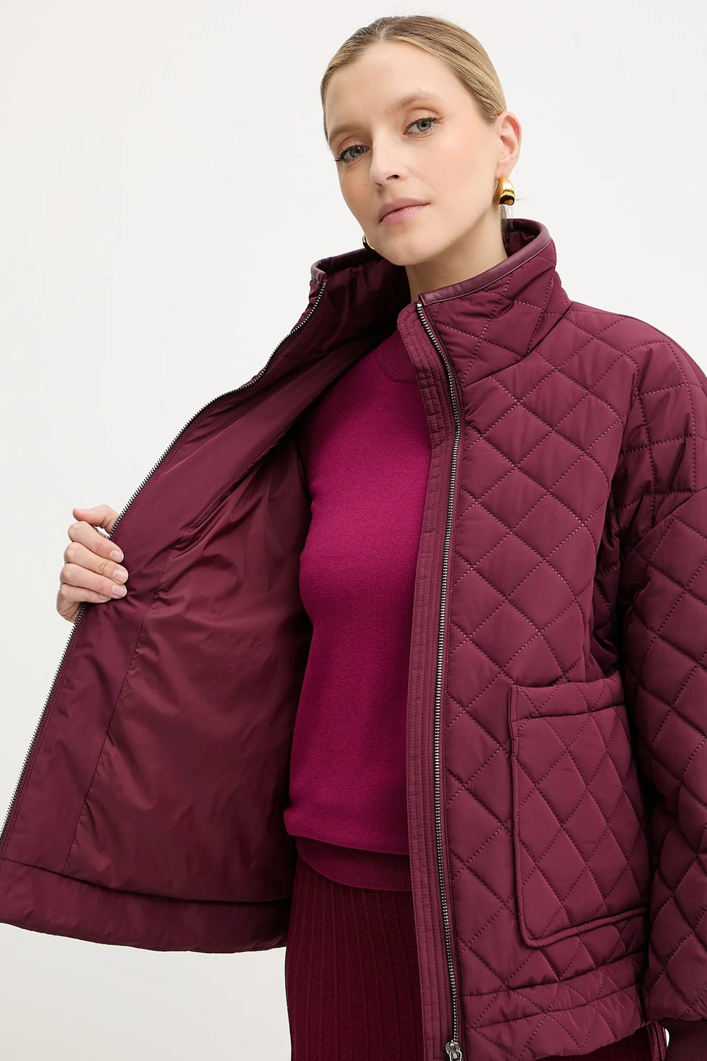 Casaco acolchoado em losangos Armani Exchange