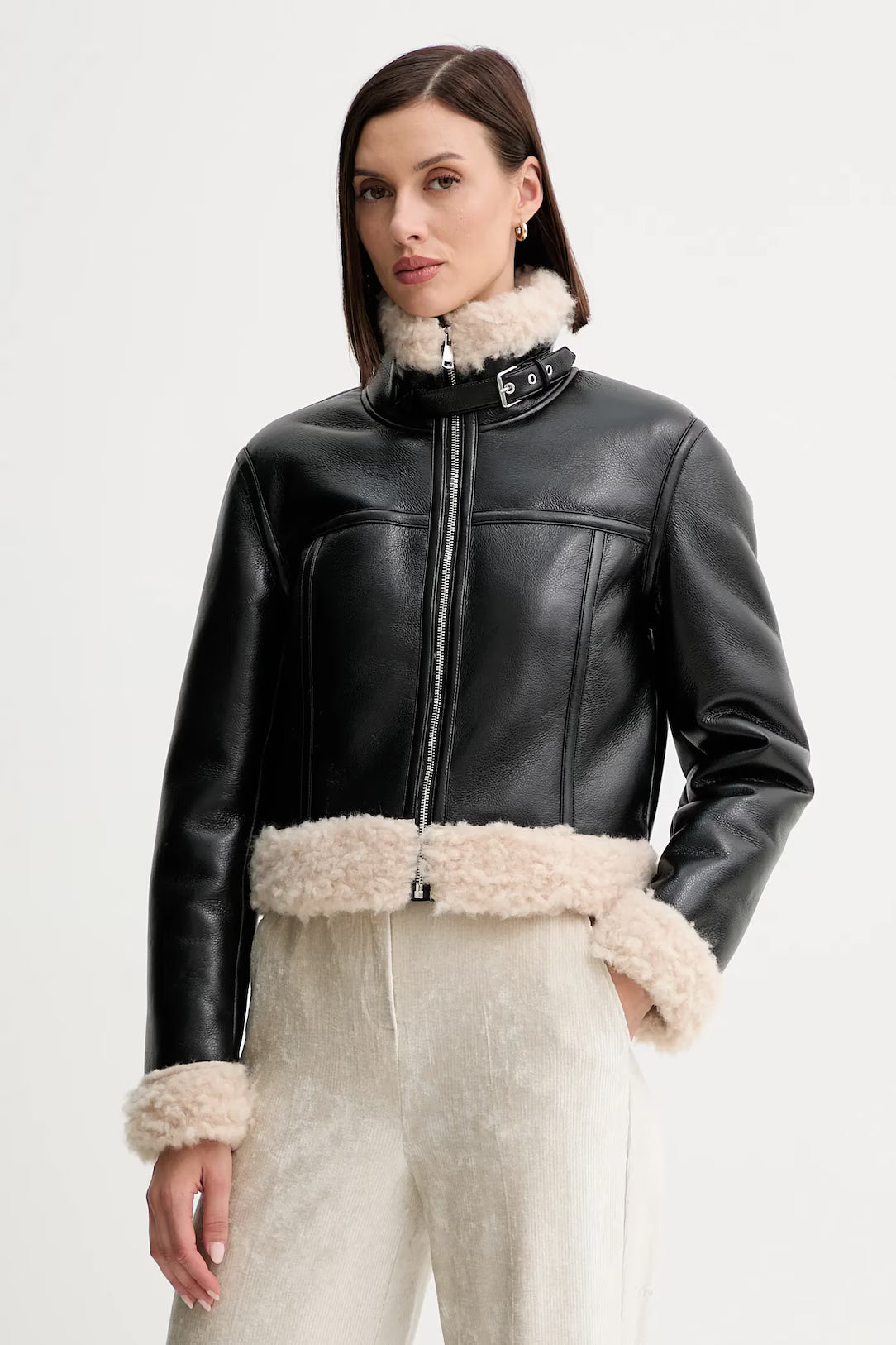 Bomber curto com pelo TWINSET ACTITUDE