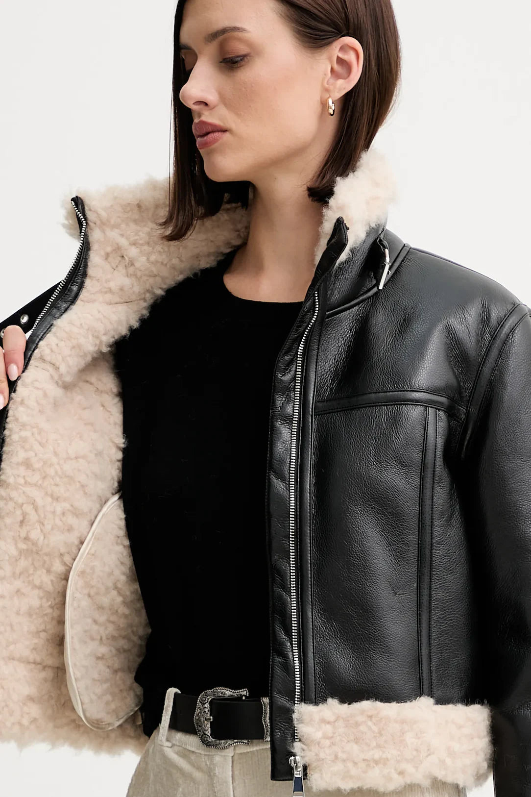 Bomber curto com pelo TWINSET ACTITUDE