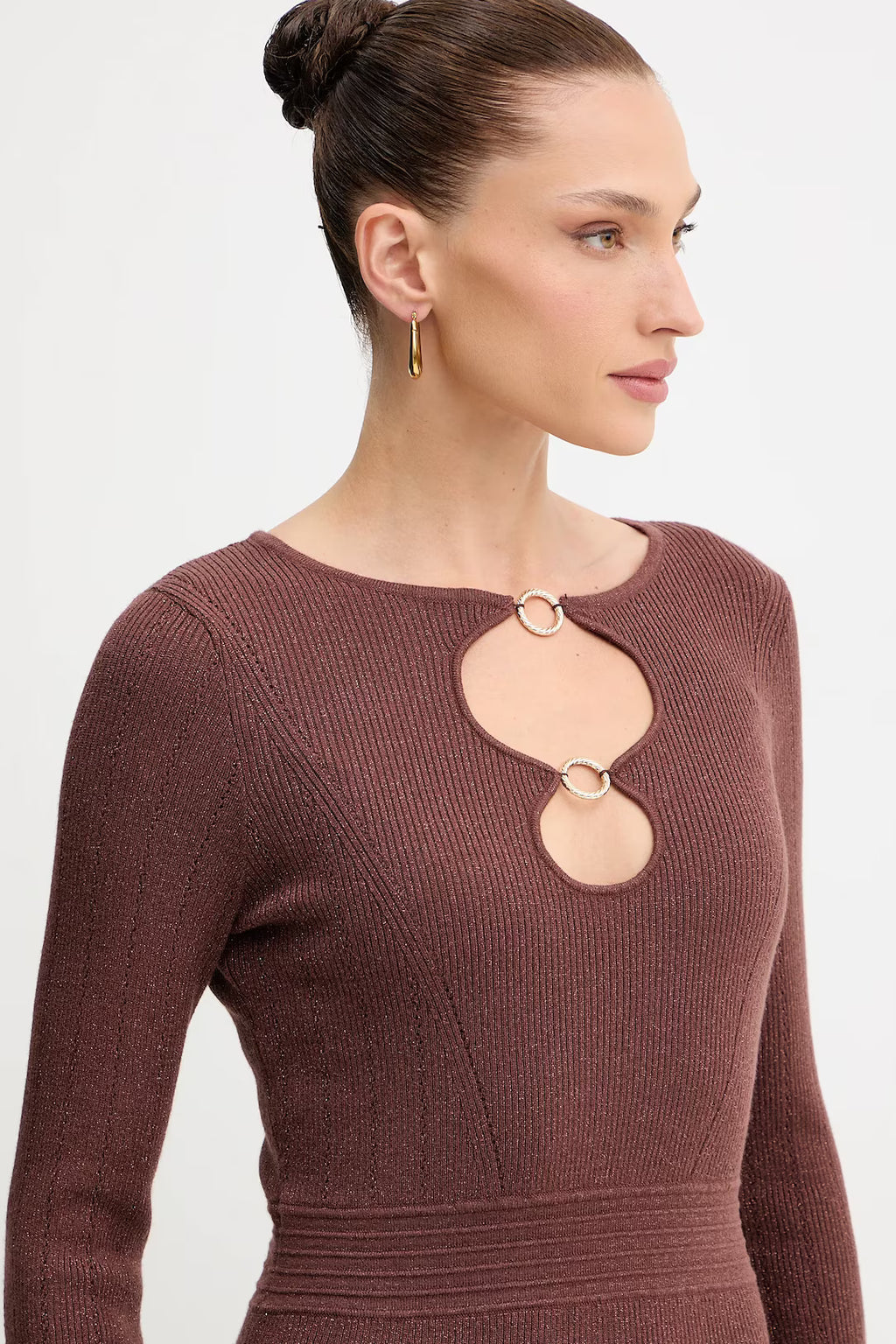 Vestido de malha lurex Fracomina