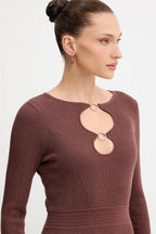 Vestido de malha lurex Fracomina
