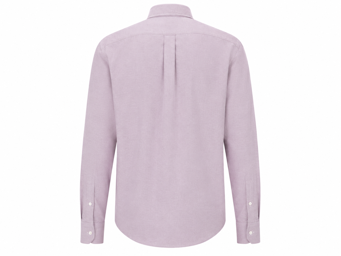 Vista traseira da camisa BOSS Regular Fit medium red em algodão elástico com padrão mini dobby para homem. 