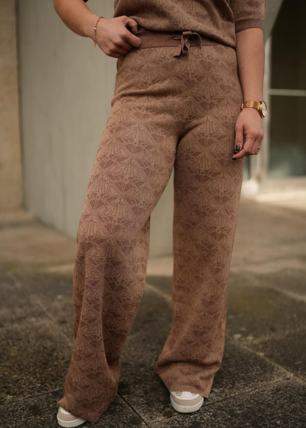 Calças de malha com monograma SCOTCH&SODA