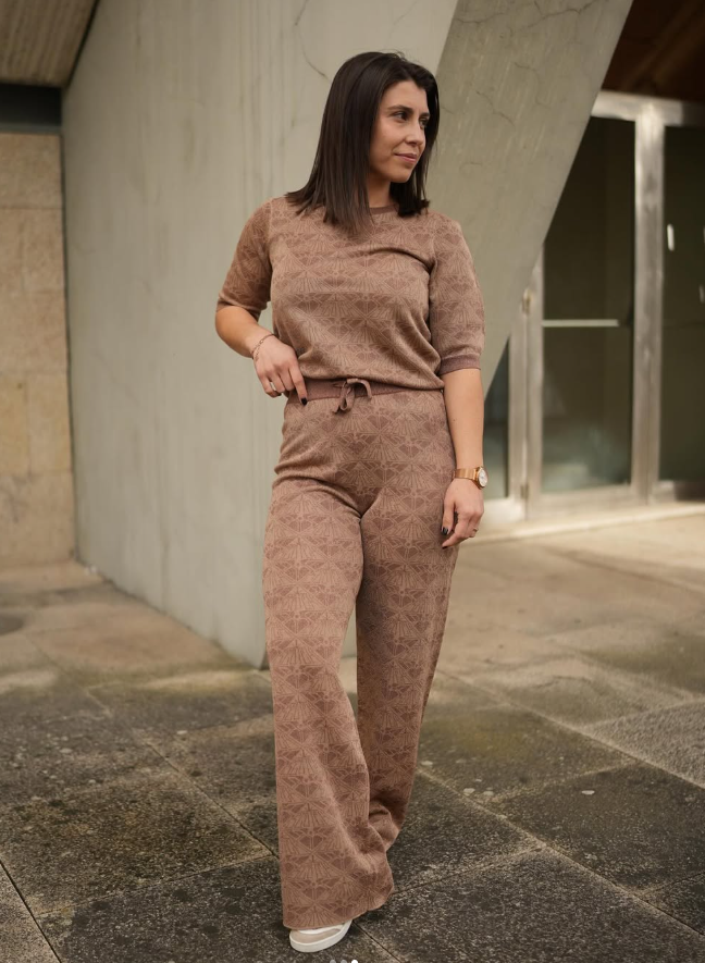 Calças de malha com monograma SCOTCH&SODA