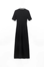 Vestido gola com brilhantes ELEH