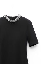 Vestido gola com brilhantes ELEH