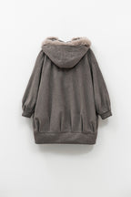 Casaco gola pêlo oversized