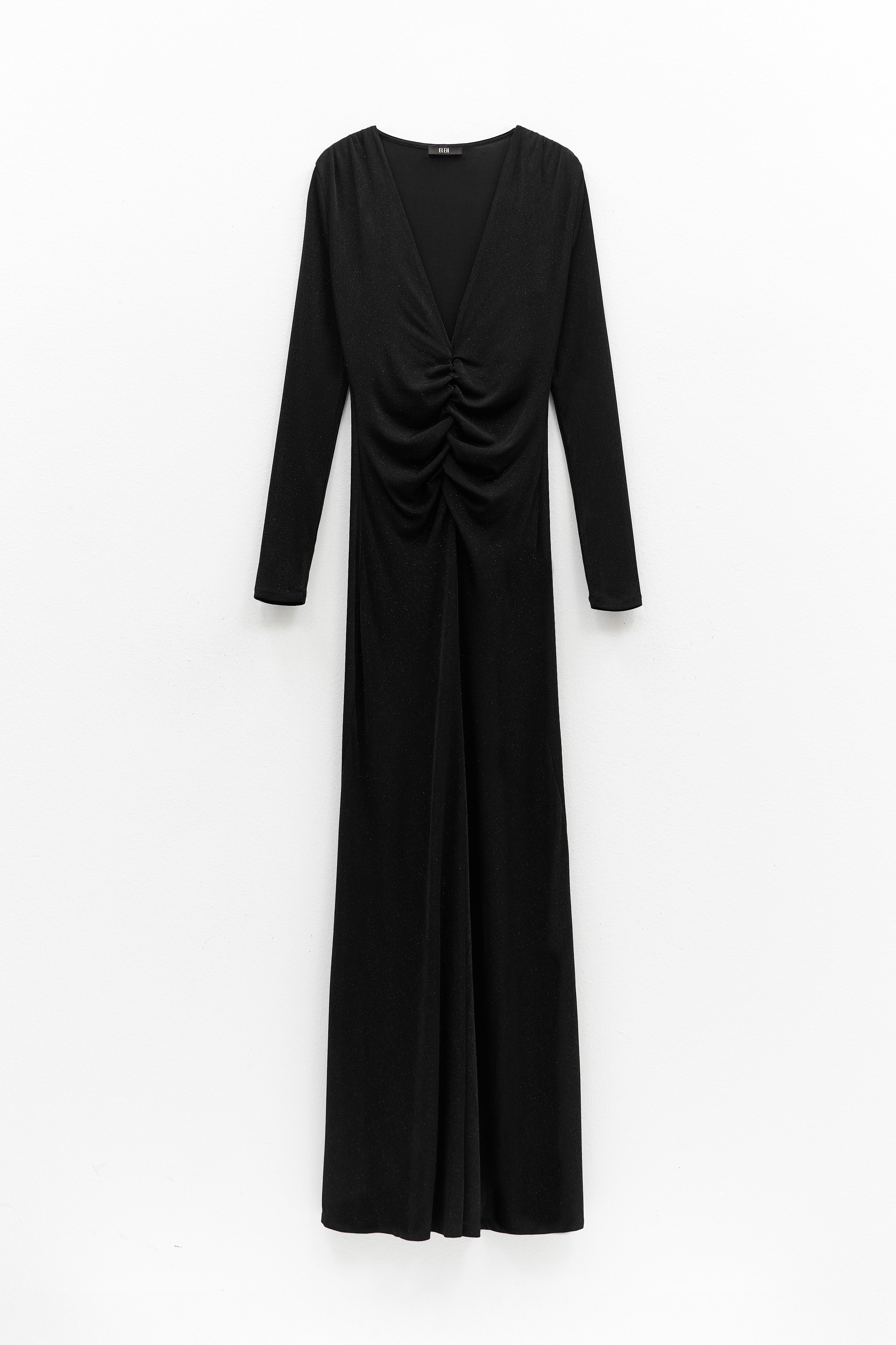 Vestido longo drapeado Eleh