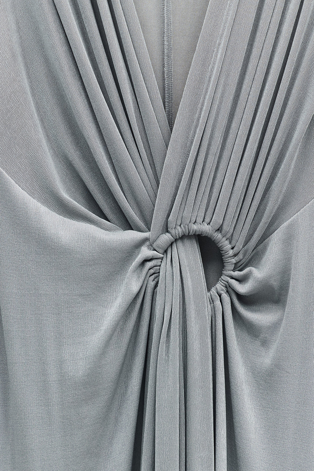 Vestido longo drapeado aberto Eleh