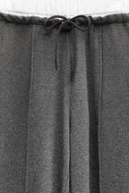 Calça duplo cós prateada Eleh