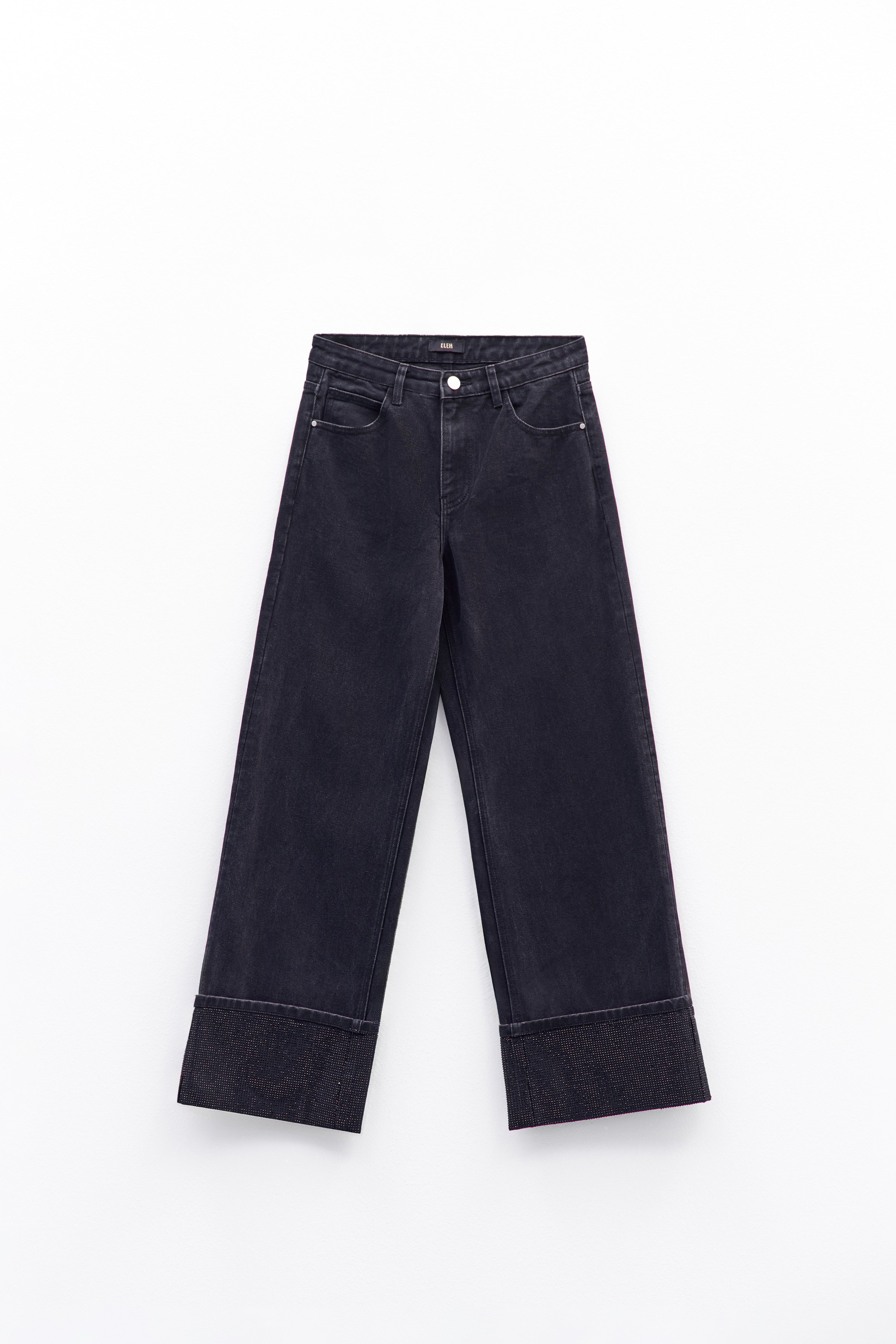 Jeans Bainha brilhos Eleh