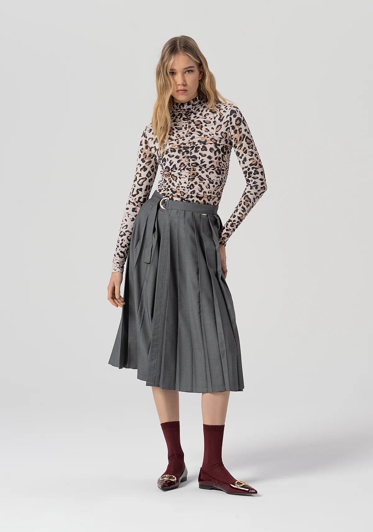 Saia plissada Fracomina