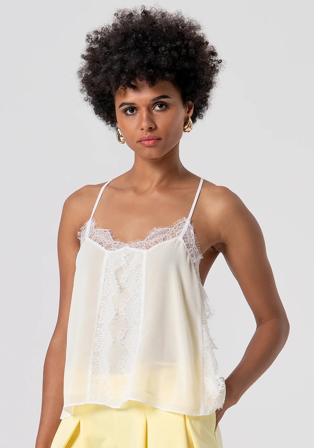 Top renda georgette FRACOMINA