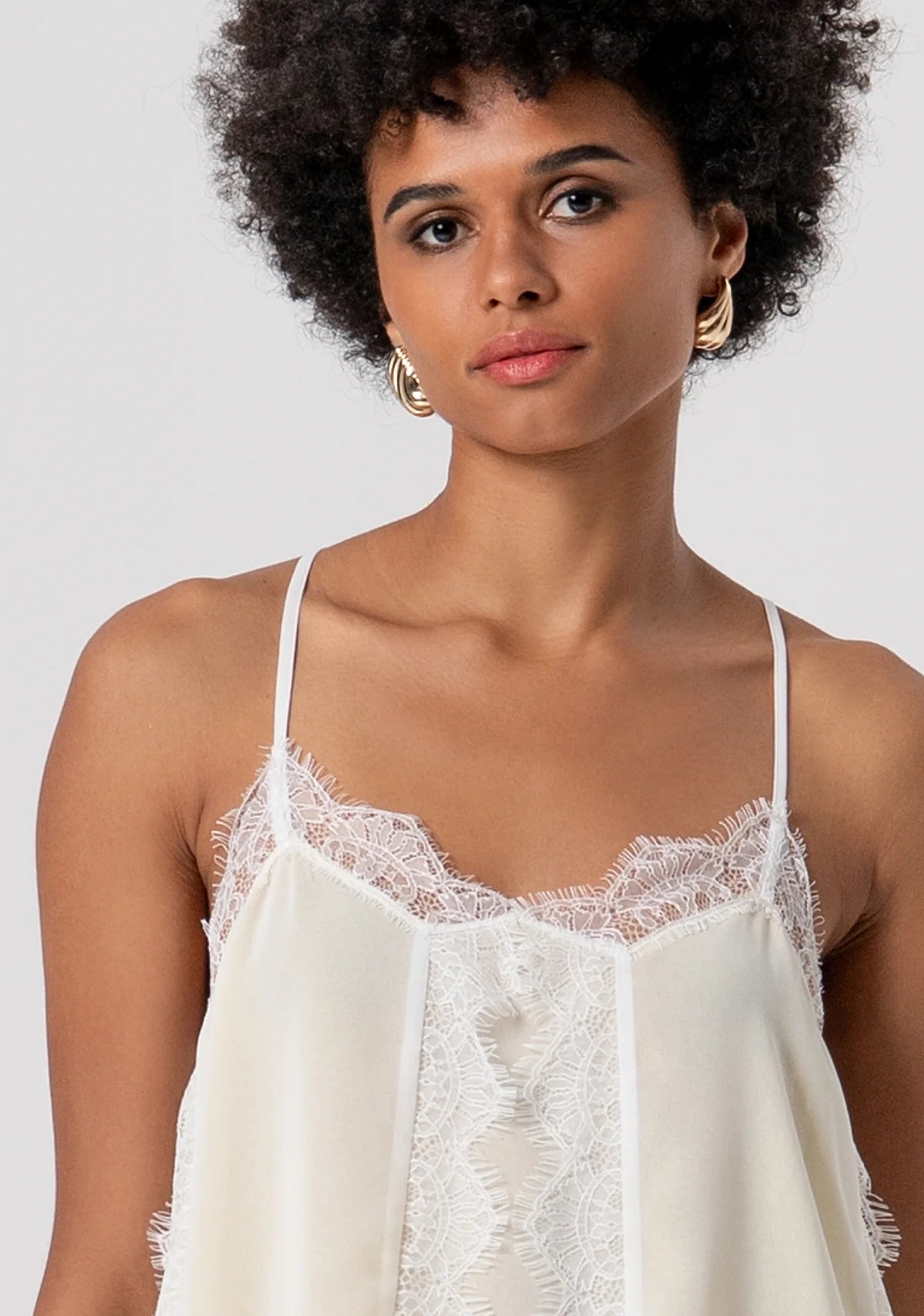 Top renda georgette FRACOMINA