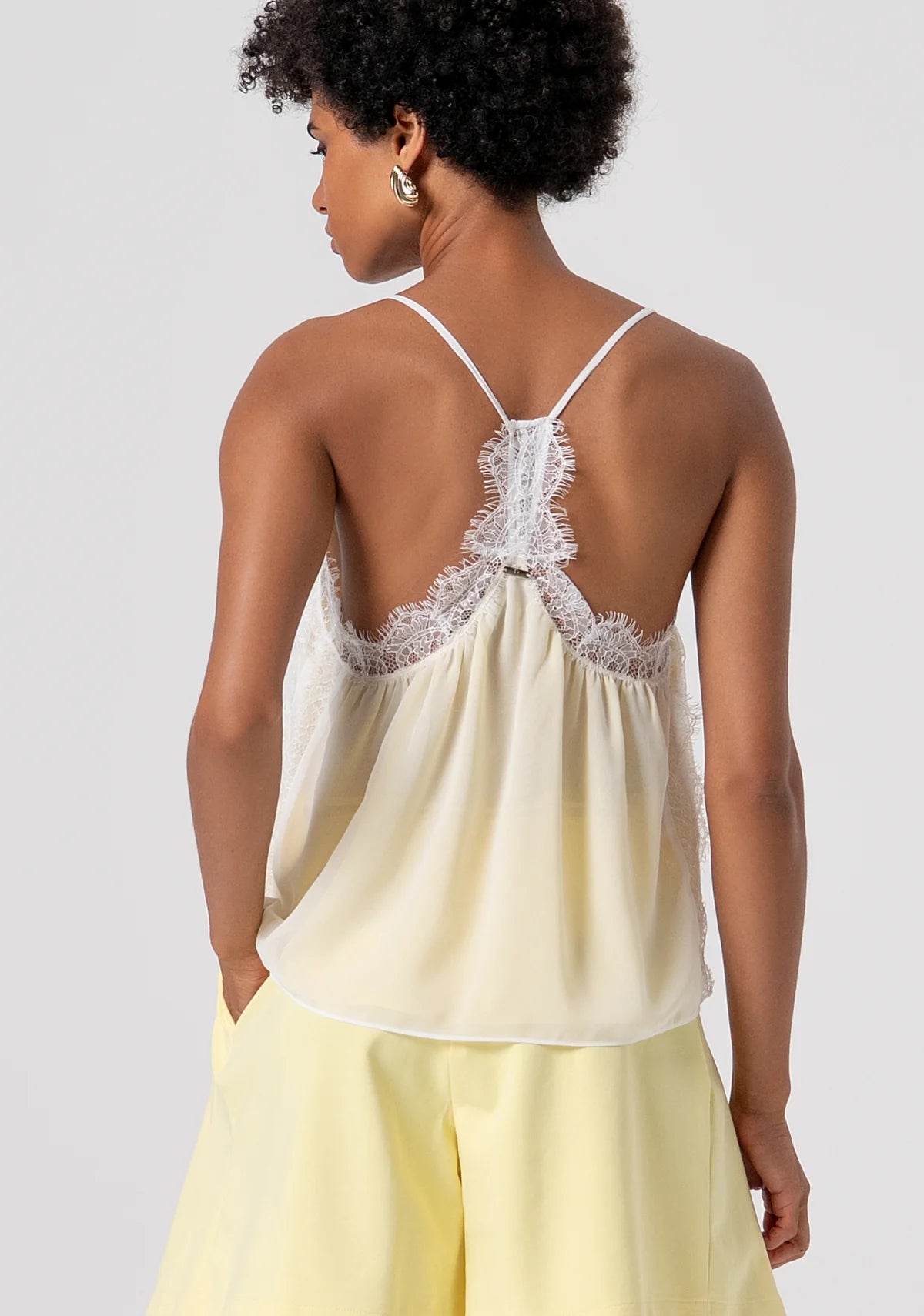 Top renda georgette FRACOMINA